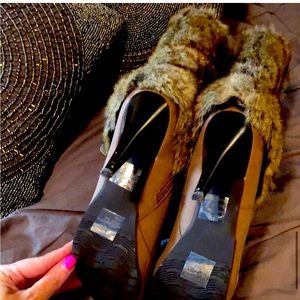 💰💰💰BAKER faux fur heeled boots